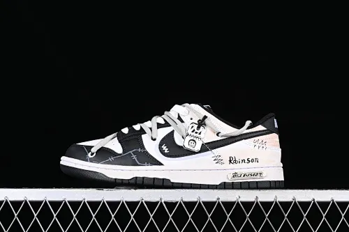 All Categories Nk SB Dunk Series Nk SB Dunk Low Low-top sneakers Customized large box Nk Dunk Low DaVinci custom Robinson SB strappy low-top casual sneakers CW1590-100